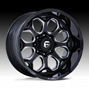 Fuel Scepter FC862BE Gloss Black Milled Custom Truck Wheels